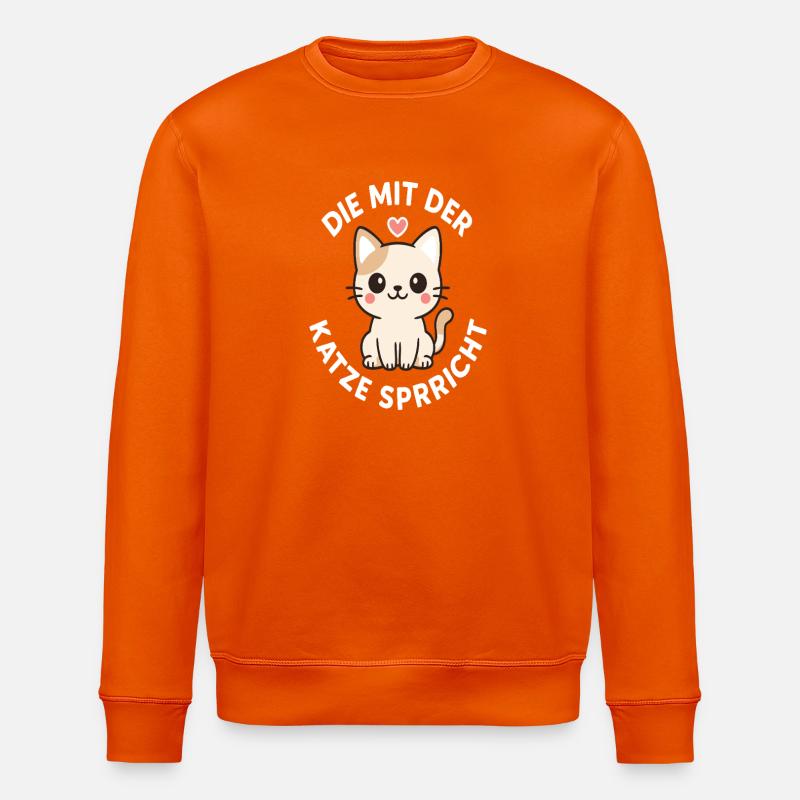 Amour de chat - maman chat - Sweat bio ROLLER Stanley/Stella Unisexe - orange profond