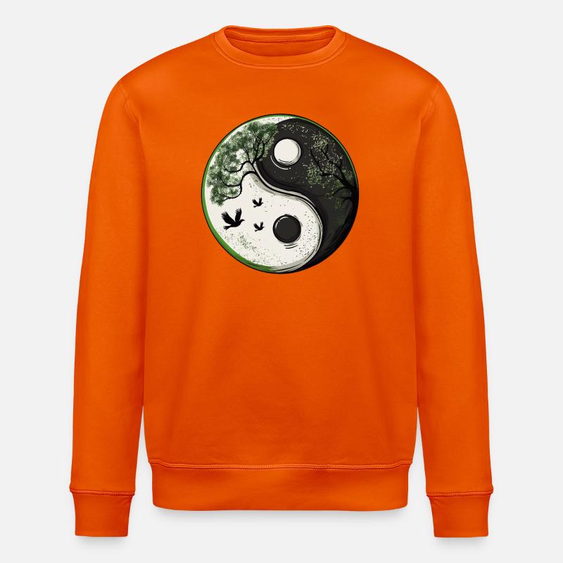 Yin et Yang Version Nature :) - Sweat bio ROLLER Stanley/Stella Unisexe - orange profond