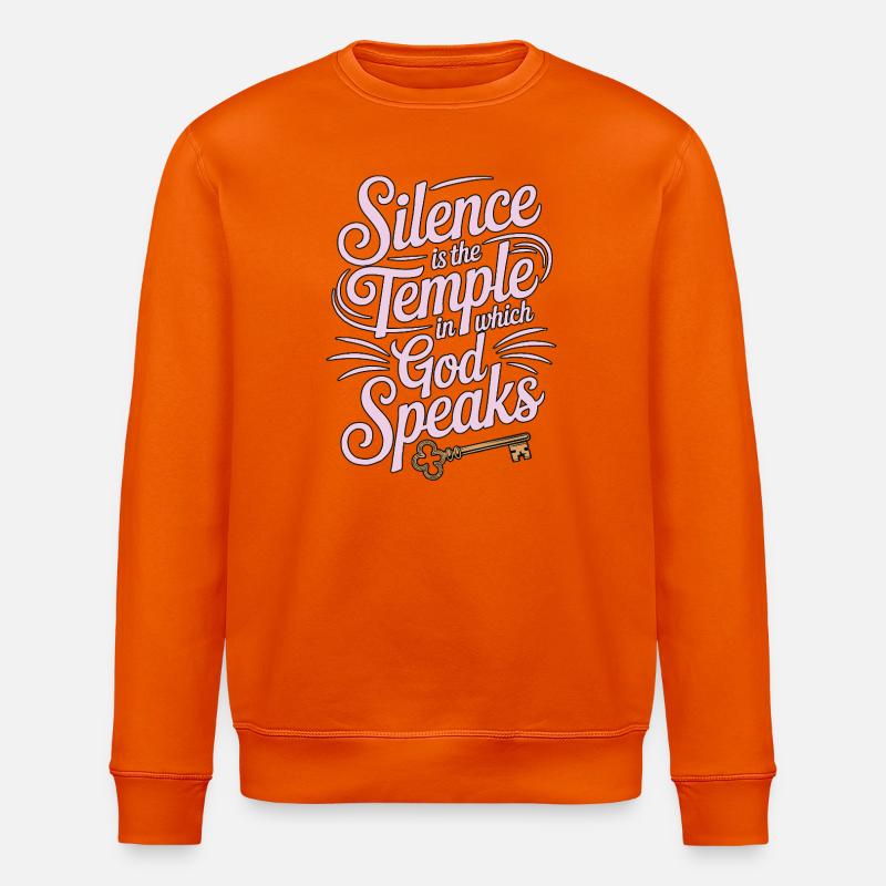 Silence – Dieu parle Design - Sweat bio ROLLER Stanley/Stella Unisexe - orange profond