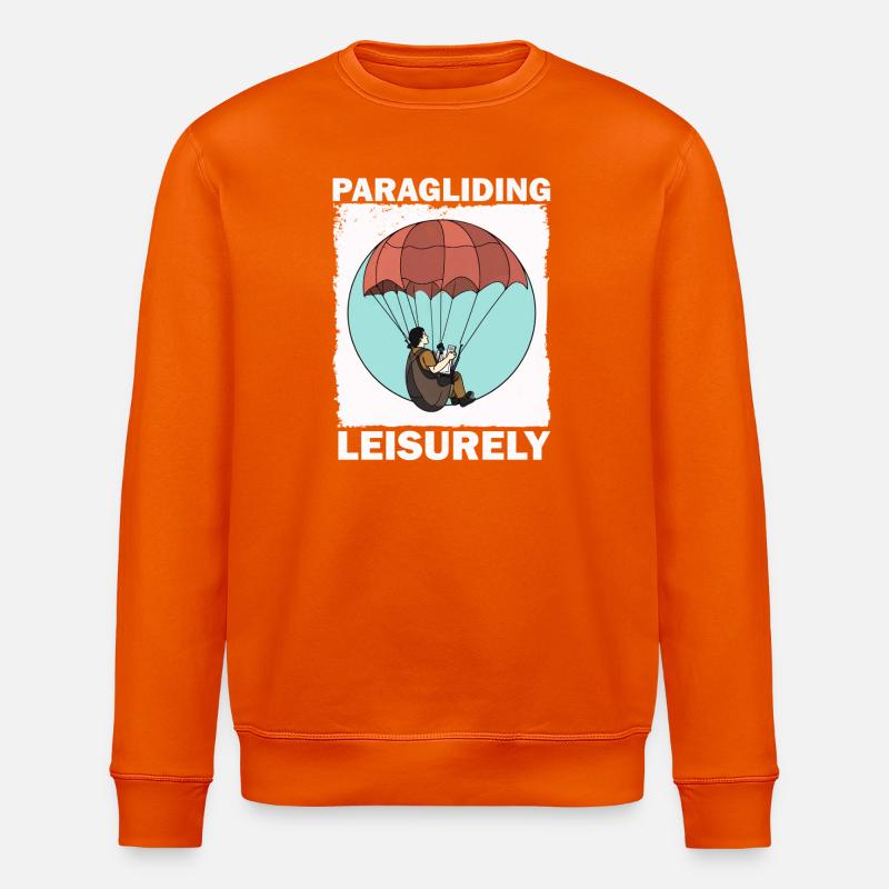Paragliding Entspannung Design - Stanley/Stella Unisex Bio-Sweatshirt ROLLER - Tieforange