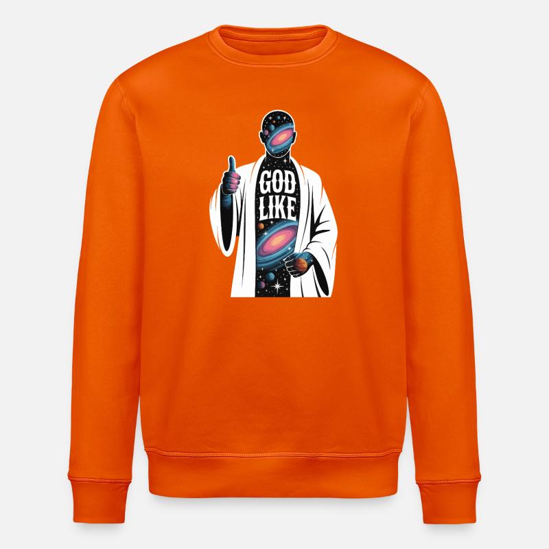 God Like Galaxy Design - Stanley/Stella Unisex Bio-Sweatshirt ROLLER - Tieforange
