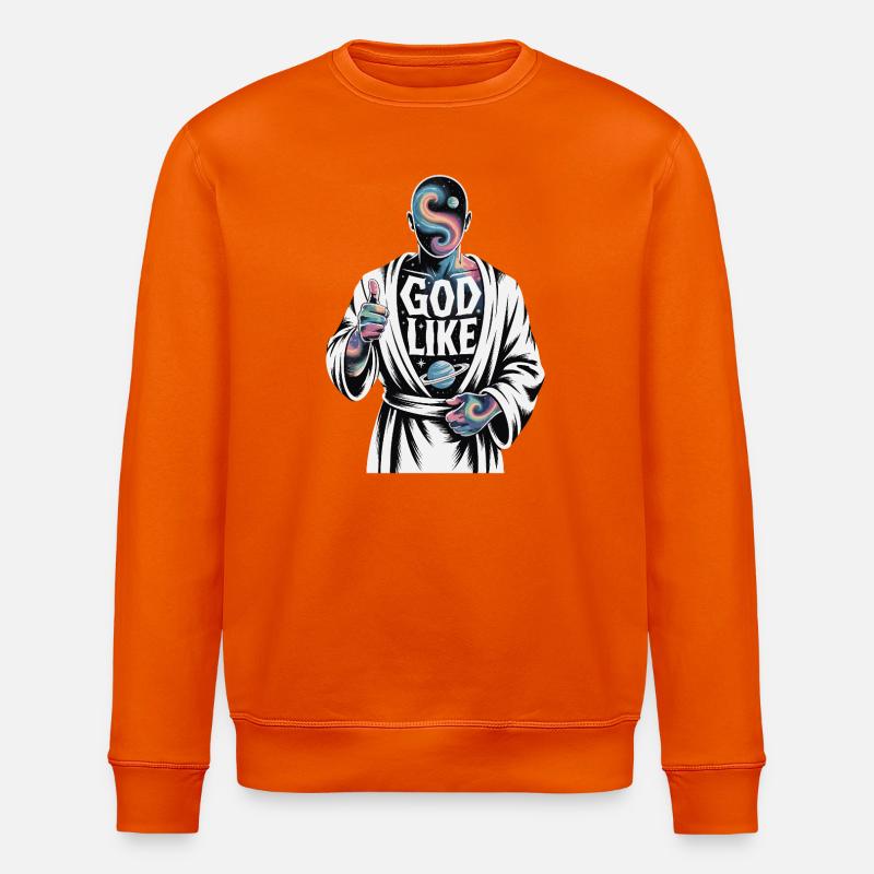 God Like Galaxy Design - Stanley/Stella Unisex Bio-Sweatshirt ROLLER - Tieforange