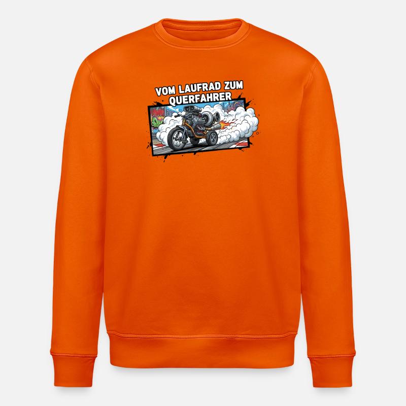 Vom Laufrad zum Querfahrer - Stanley/Stella Unisex Bio-Sweatshirt ROLLER - Tieforange
