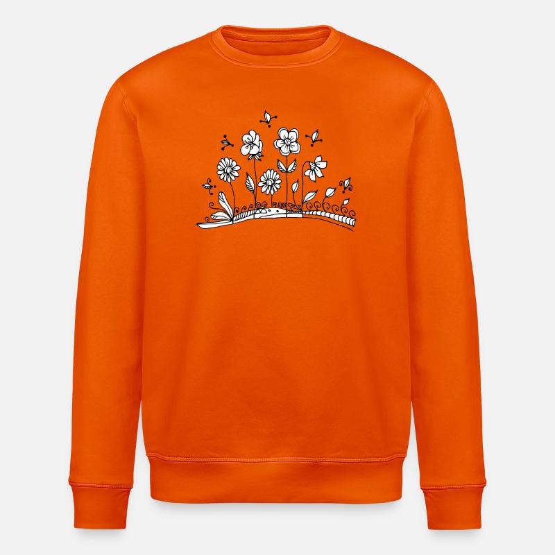 Blumen - Stanley/Stella Unisex Bio-Sweatshirt ROLLER - Tieforange