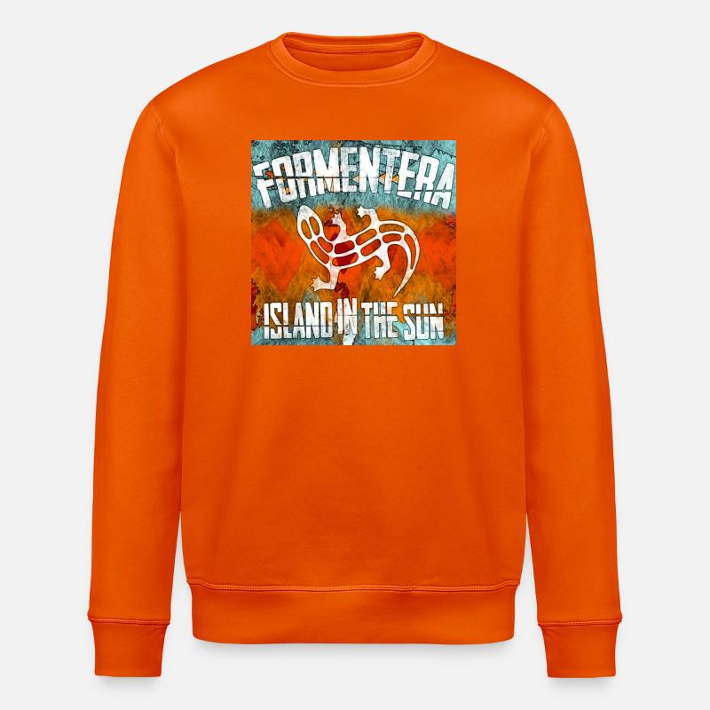 Formentera mit Gecko - Stanley/Stella Unisex Bio-Sweatshirt ROLLER - Tieforange