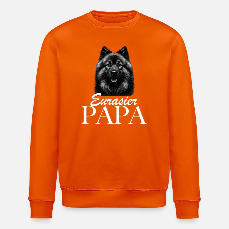 Eurasier Papa - Stanley/Stella Unisex Bio-Sweatshirt ROLLER - Tieforange