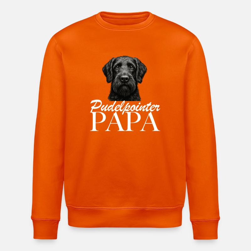 Pudelpointer Papa - Stanley/Stella Unisex Bio-Sweatshirt ROLLER - Tieforange