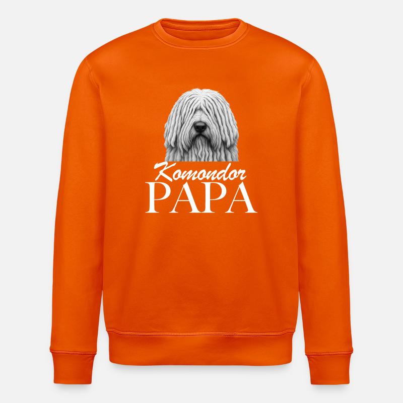 Papa Komondor - Sweat bio ROLLER Stanley/Stella Unisexe - orange profond
