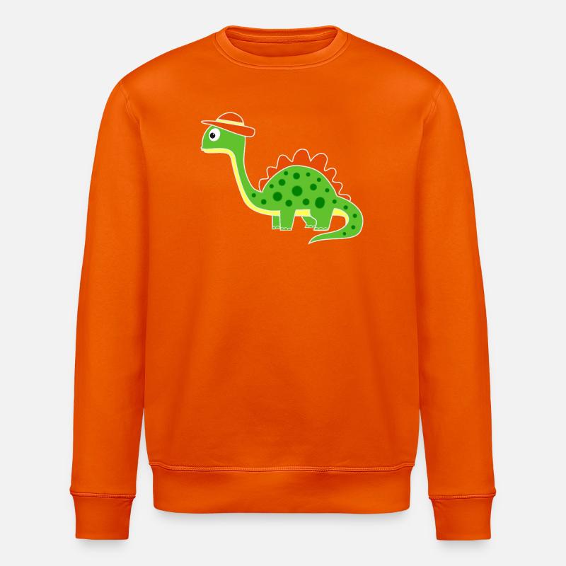 Dino mignon avec chapeau - Sweat bio ROLLER Stanley/Stella Unisexe - orange profond
