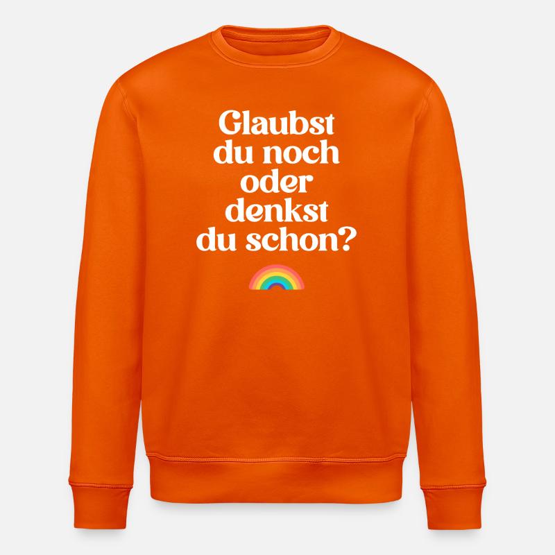 Athées : Croyez-vous encore ou pensez-vous déjà ? - Sweat bio ROLLER Stanley/Stella Unisexe - orange profond