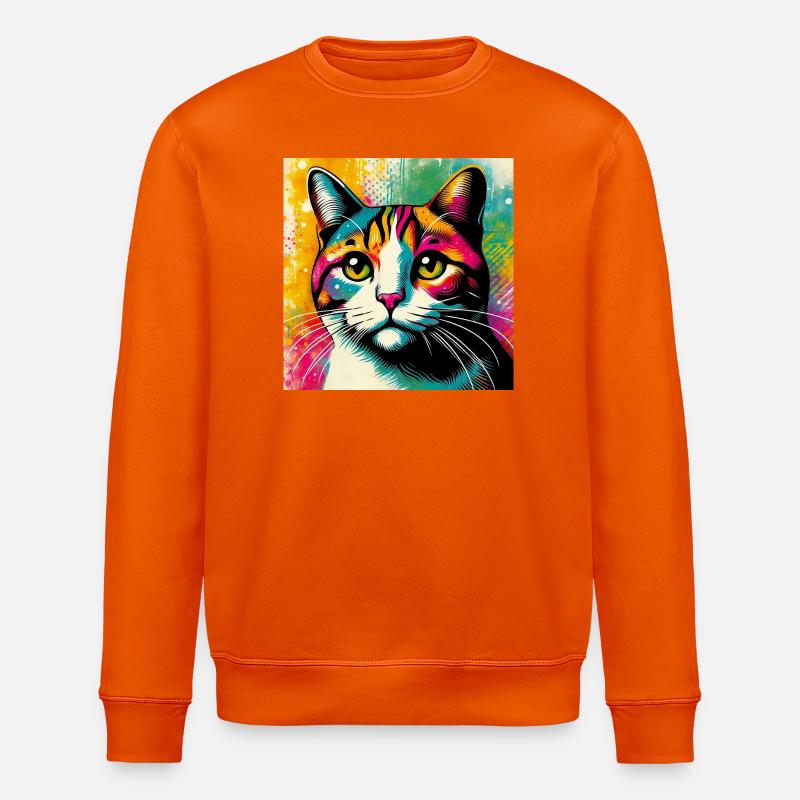 chat - Sweat bio ROLLER Stanley/Stella Unisexe - orange profond