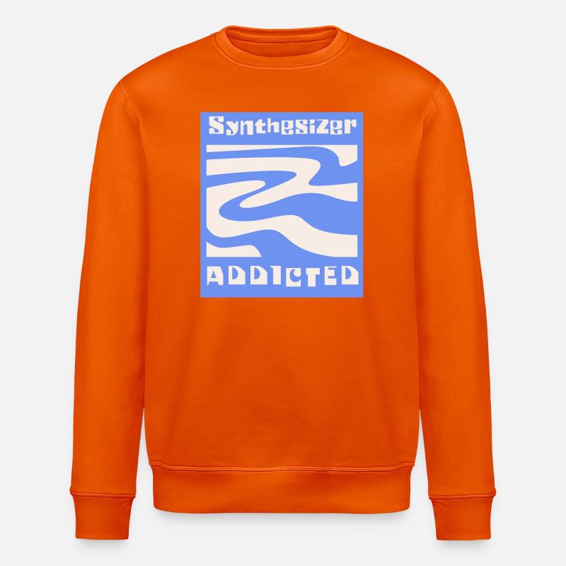 Synthesizer addicted Synth Modular - Stanley/Stella ROLLER Unisex Organic Sweatshirt - bright orange