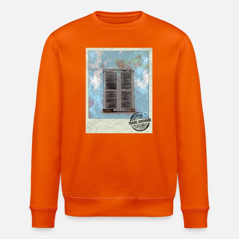 Verwitterte Fenster im Südstil - Stanley/Stella Unisex Bio-Sweatshirt ROLLER - Tieforange