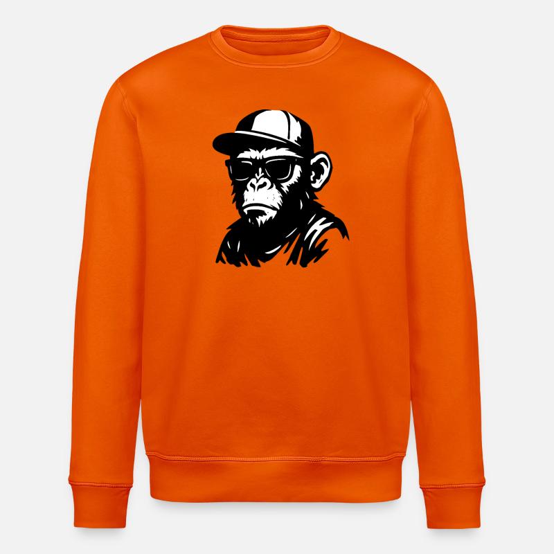 Conception de graffiti de singe urbain - Sweat bio ROLLER Stanley/Stella Unisexe - orange profond