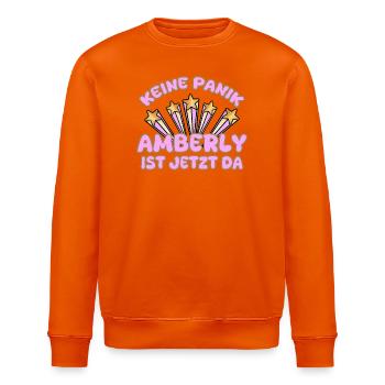 Amberly comme nom de femme - Sweat bio ROLLER Stanley/Stella Unisexe - orange profond - Devant - Nik (191cm)