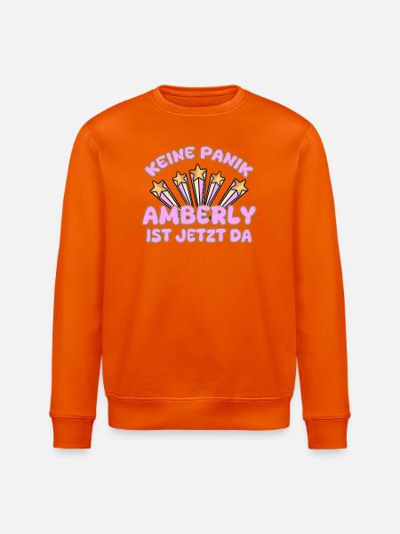 Amberly as a woman's name - Stanley/Stella ROLLER Unisex Organic Sweatshirt - bright orange