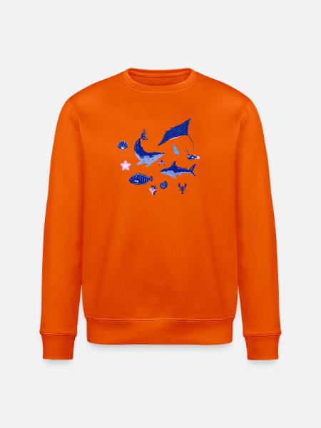 von Meerestieren - Stanley/Stella Unisex Bio-Sweatshirt ROLLER - Tieforange