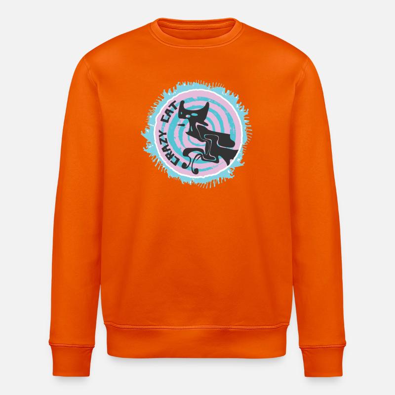 Abstrakte Katze mit Zitat - Stanley/Stella Unisex Bio-Sweatshirt ROLLER - Tieforange