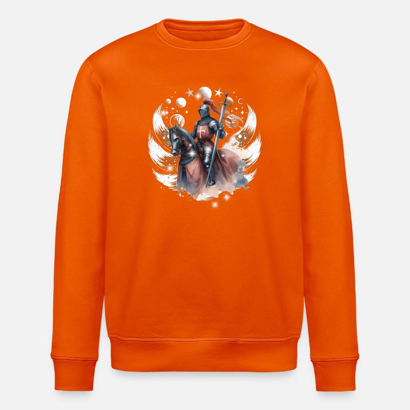 Chevalier Cheval Guerrier Médiéval - Sweat bio ROLLER Stanley/Stella Unisexe - orange profond
