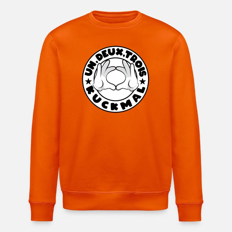 Eins, zwei, drei, kuckmal! - Stanley/Stella Unisex Bio-Sweatshirt ROLLER - Tieforange