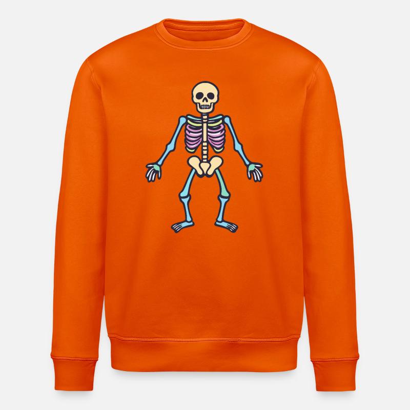 Skelett Skull - Stanley/Stella Unisex Bio-Sweatshirt ROLLER - Tieforange