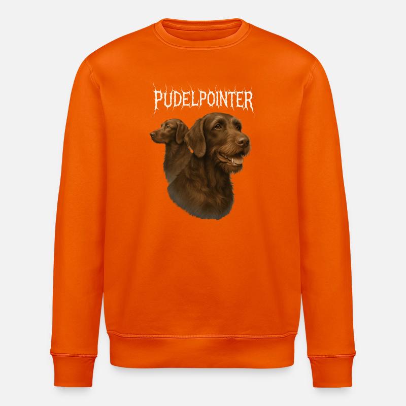 Poodle Pointer - Stanley/Stella ROLLER Unisex Organic Sweatshirt - bright orange