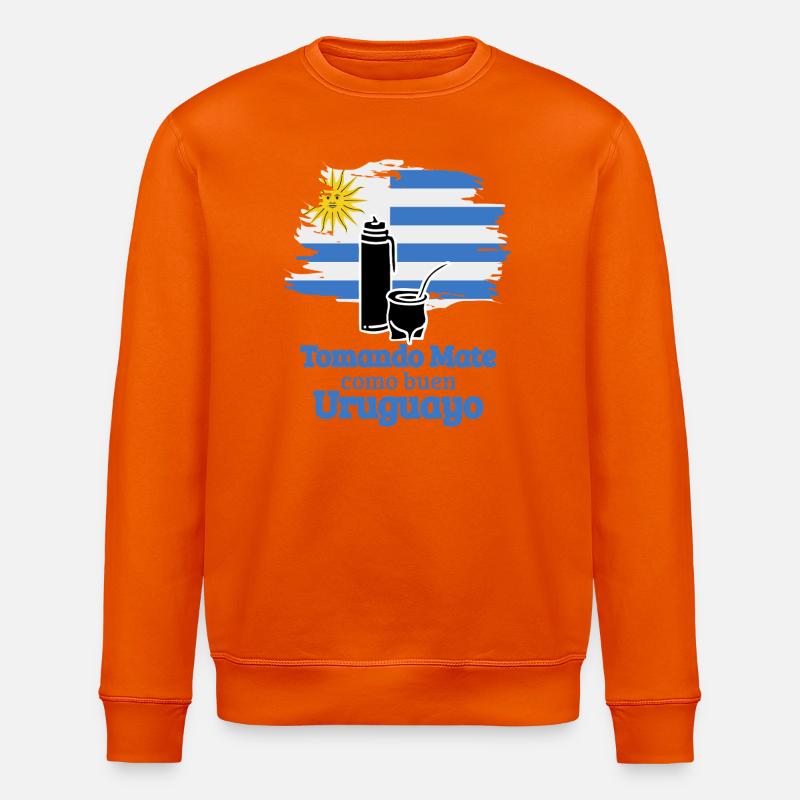 Uruguayische Art mit Mate - Stanley/Stella Unisex Bio-Sweatshirt ROLLER - Tieforange