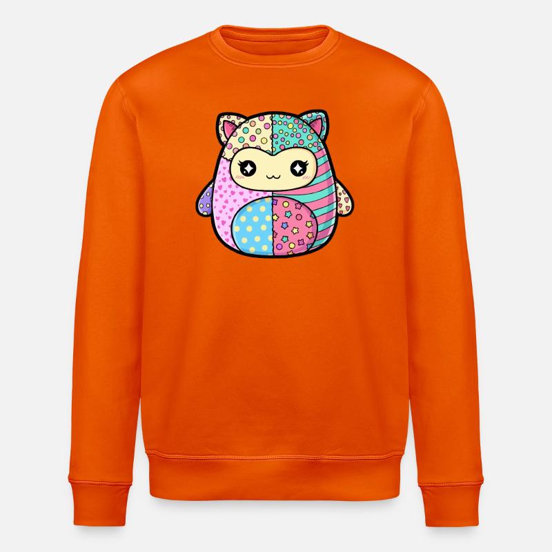 Patchwork Kitten Pastellfarben - Stanley/Stella Unisex Bio-Sweatshirt ROLLER - Tieforange
