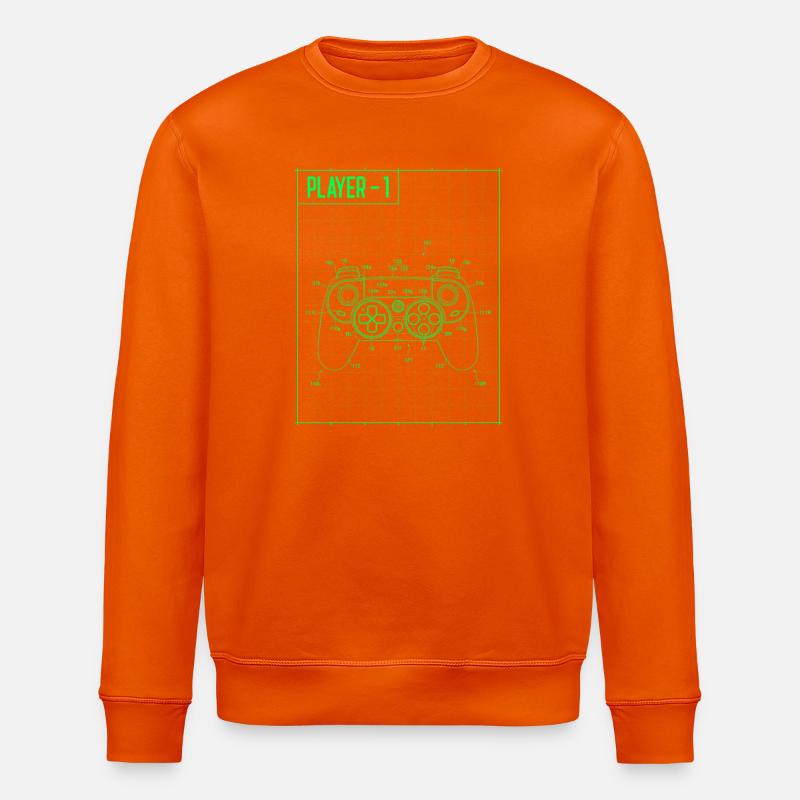 Player1 Blueprint Controller Neon - Stanley/Stella ROLLER Unisex Organic Sweatshirt - bright orange