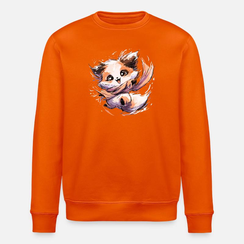 Renard avec écharpe | Renard dansant - Sweat bio ROLLER Stanley/Stella Unisexe - orange profond