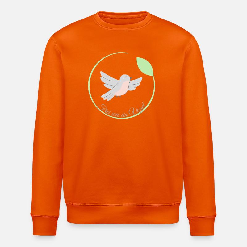 Libre comme un oiseau - Sweat bio ROLLER Stanley/Stella Unisexe - orange profond