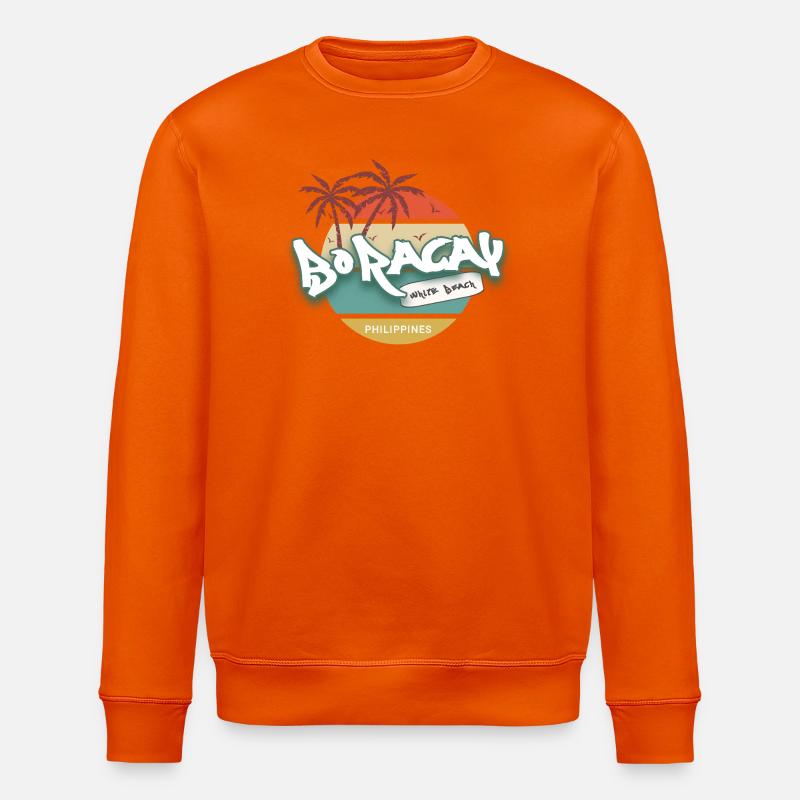 White Beach Boracay, Philippinen - Stanley/Stella Unisex Bio-Sweatshirt ROLLER - Tieforange
