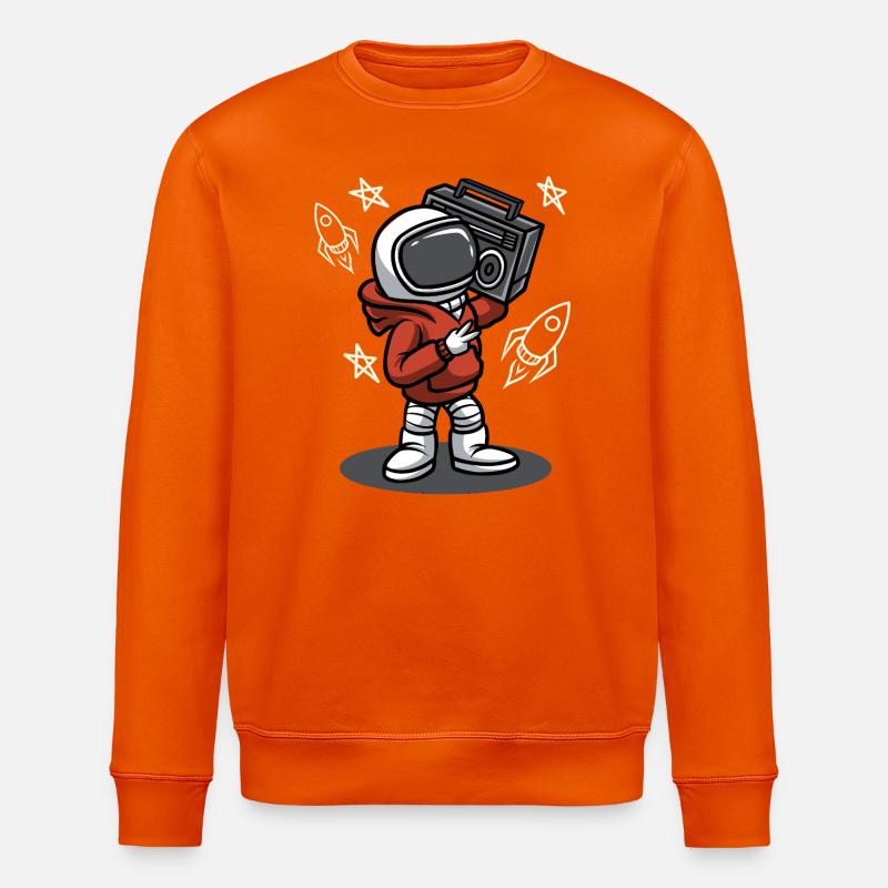 COOL SPACE - Stanley/Stella ROLLER Unisex Organic Sweatshirt - bright orange