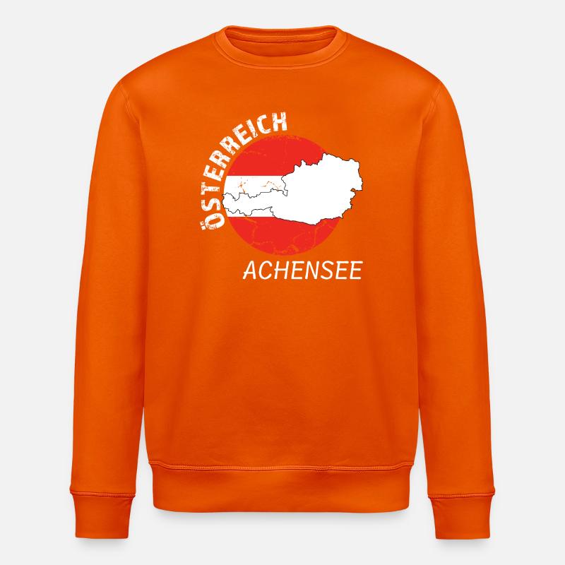 Lac d’Achensee - Sweat bio ROLLER Stanley/Stella Unisexe - orange profond