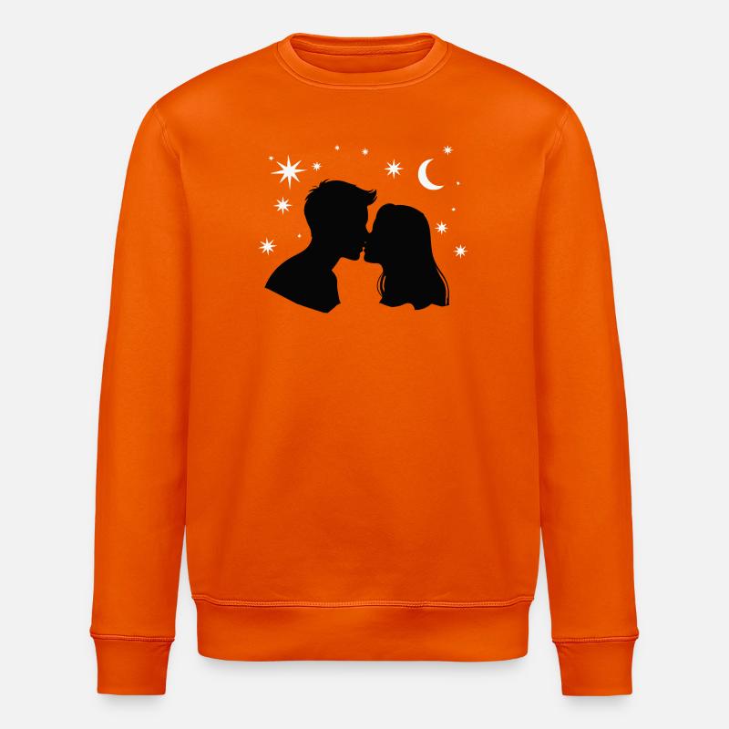 Moonlit Kuss Silhouette - Stanley/Stella Unisex Bio-Sweatshirt ROLLER - Tieforange