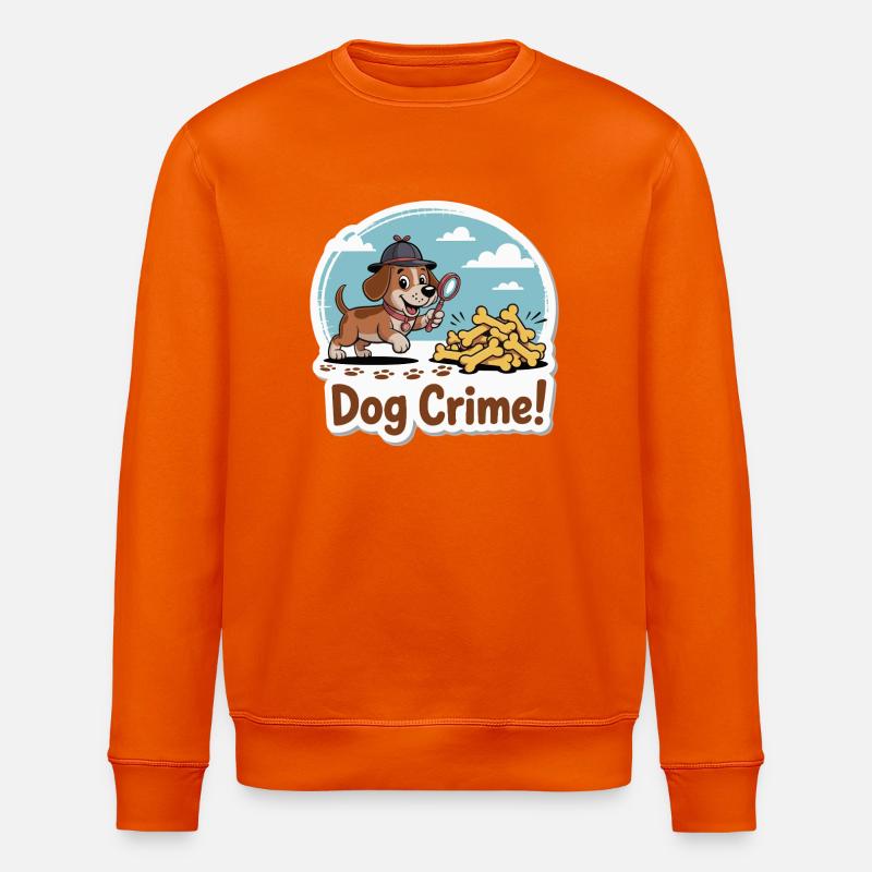 Chien Détective et Os - Sweat bio ROLLER Stanley/Stella Unisexe - orange profond