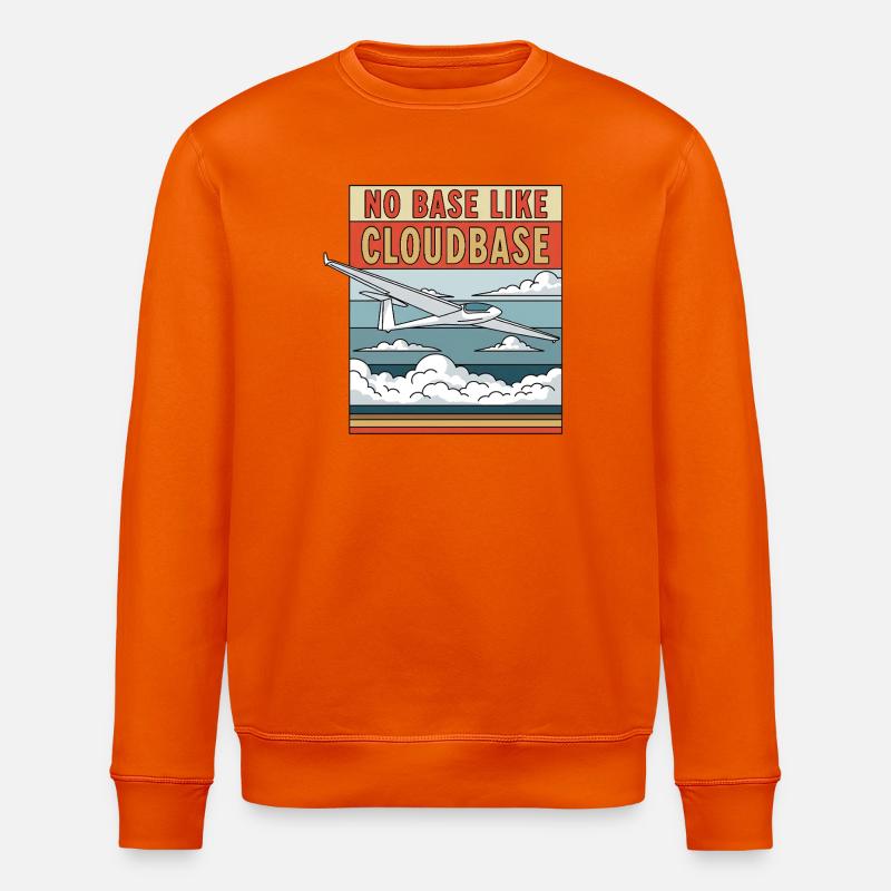 No Base Like Cloudbase - Stanley/Stella ROLLER Unisex Organic Sweatshirt - bright orange