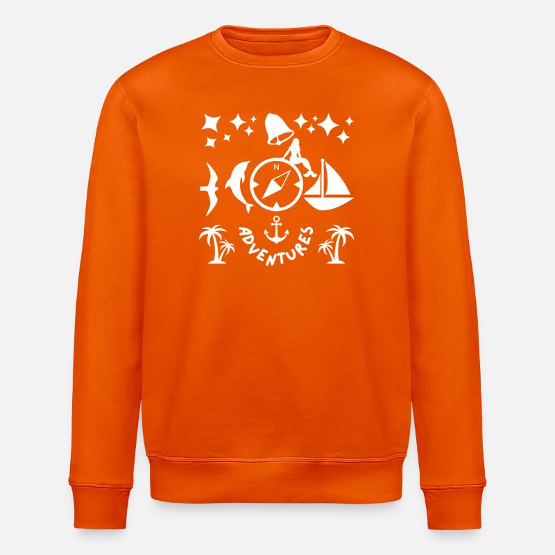 péripéties - Sweat bio ROLLER Stanley/Stella Unisexe - orange profond