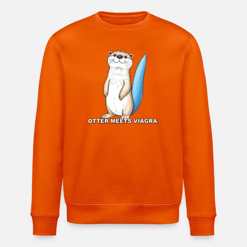 Otter trifft Viagra - Stanley/Stella Unisex Bio-Sweatshirt ROLLER - Tieforange