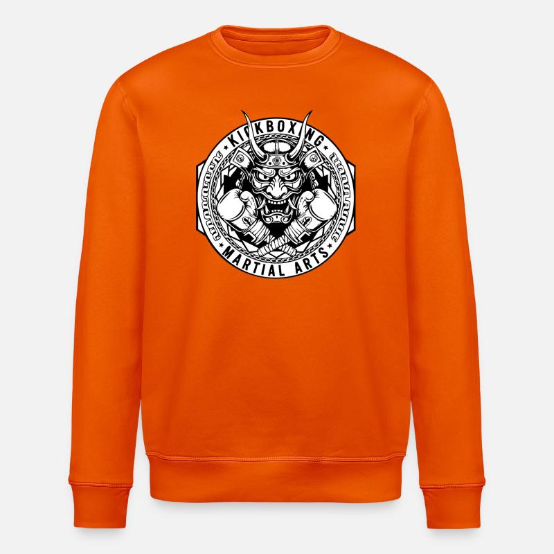 Kickbox Emblem Dämonenmaske - Stanley/Stella Unisex Bio-Sweatshirt ROLLER - Tieforange