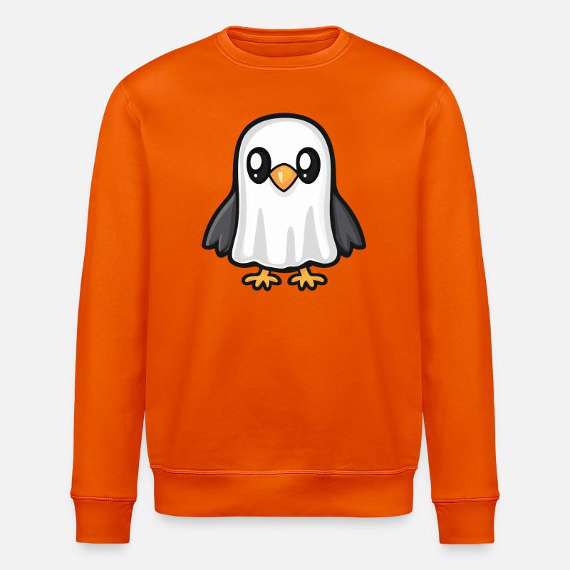 Adler Halloween Geist Vogel - Stanley/Stella Unisex Bio-Sweatshirt ROLLER - Tieforange