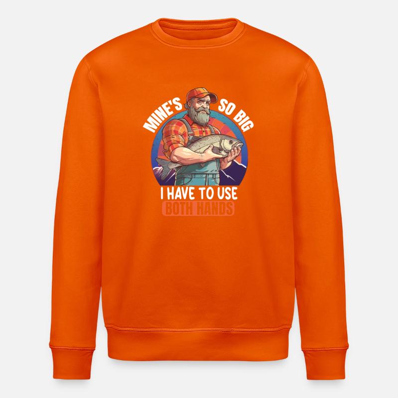 Angler Spruch mit Fisch - Stanley/Stella Unisex Bio-Sweatshirt ROLLER - Tieforange