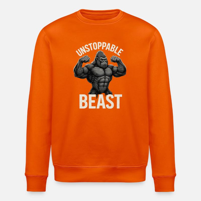 Unstoppable Beast Gorilla - Stanley/Stella Unisex Bio-Sweatshirt ROLLER - Tieforange
