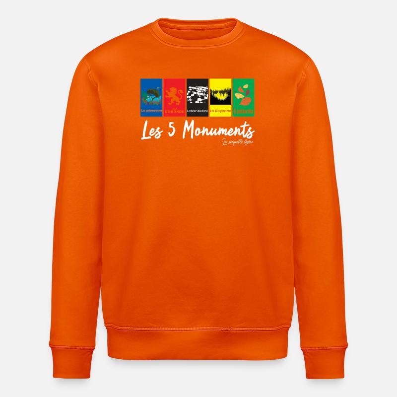 Die 5 Monumente - Radrennen - Stanley/Stella Unisex Bio-Sweatshirt ROLLER - Tieforange