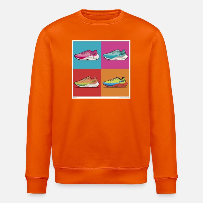 Pop Art Trainer - Stanley/Stella ROLLER Unisex Organic Sweatshirt - bright orange