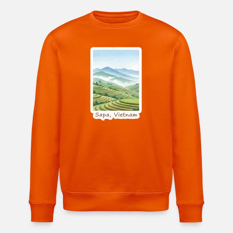 Sapa Terrassenlandschaft - Stanley/Stella Unisex Bio-Sweatshirt ROLLER - Tieforange