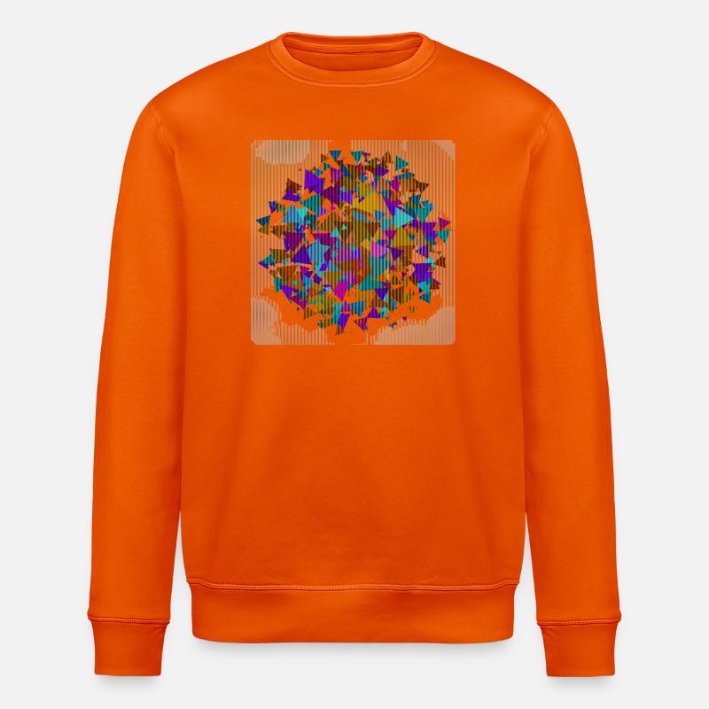 Geometrischer Dreieckskreis - Stanley/Stella Unisex Bio-Sweatshirt ROLLER - Tieforange