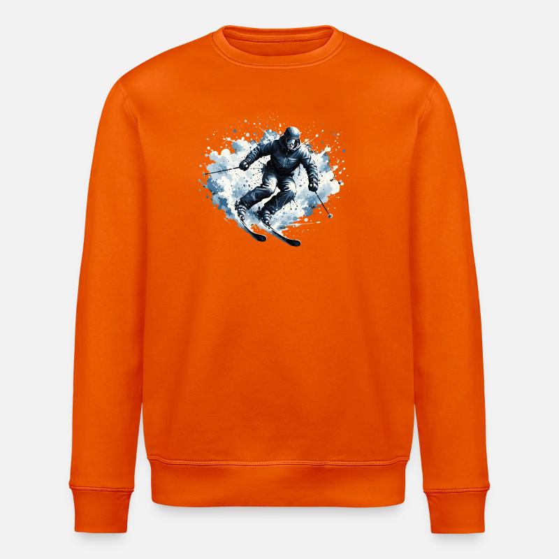 Skieur Poudreuse Action - Sweat bio ROLLER Stanley/Stella Unisexe - orange profond