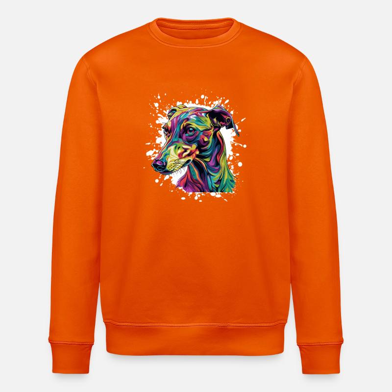 Farbexplosion Hund Portrait - Stanley/Stella Unisex Bio-Sweatshirt ROLLER - Tieforange