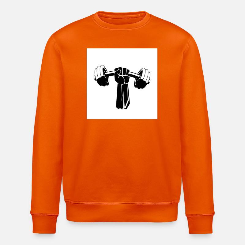 Kraftfist Hantelstärke - Stanley/Stella Unisex Bio-Sweatshirt ROLLER - Tieforange